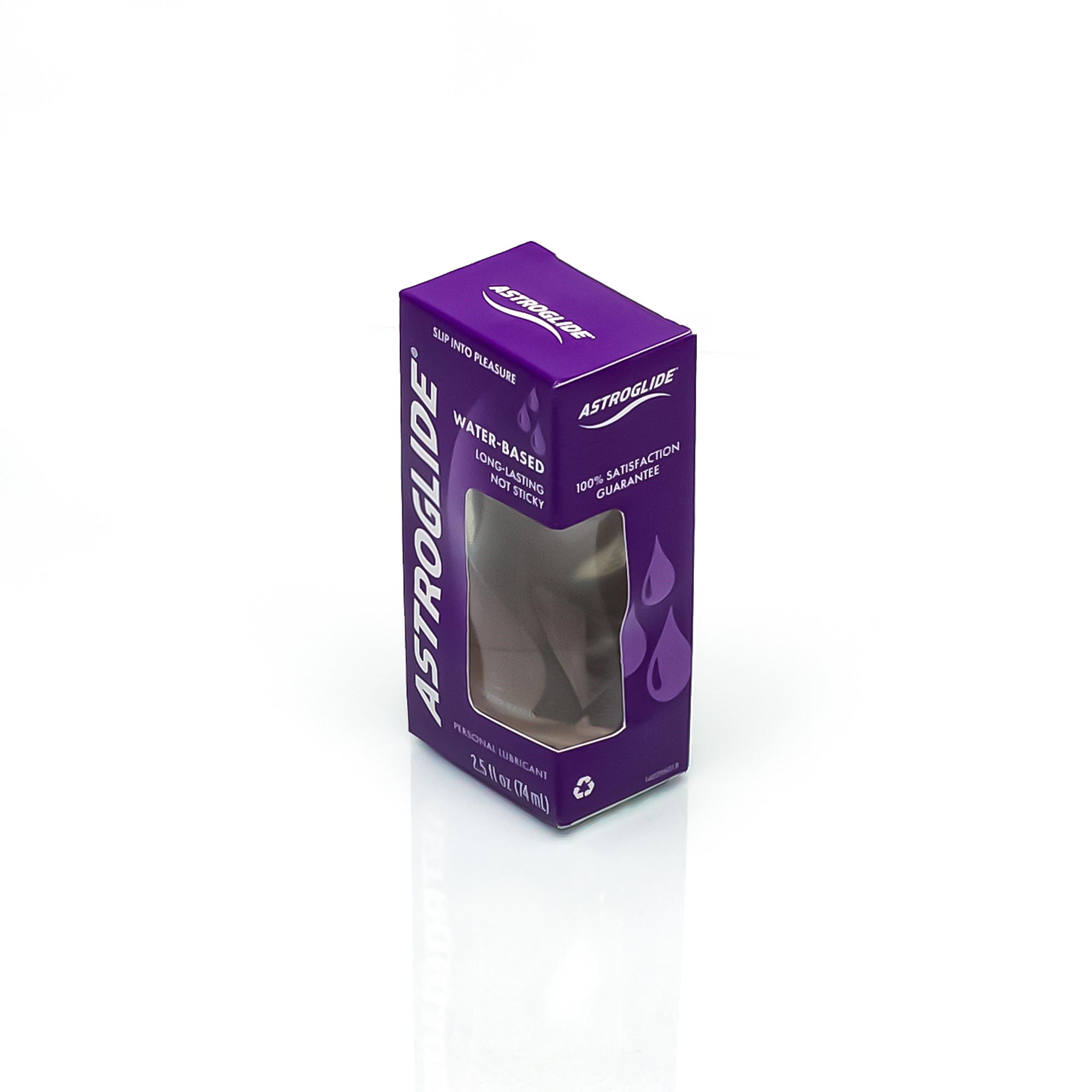Astroglide®, a personal lubricant used to aid in pain-free penetration.