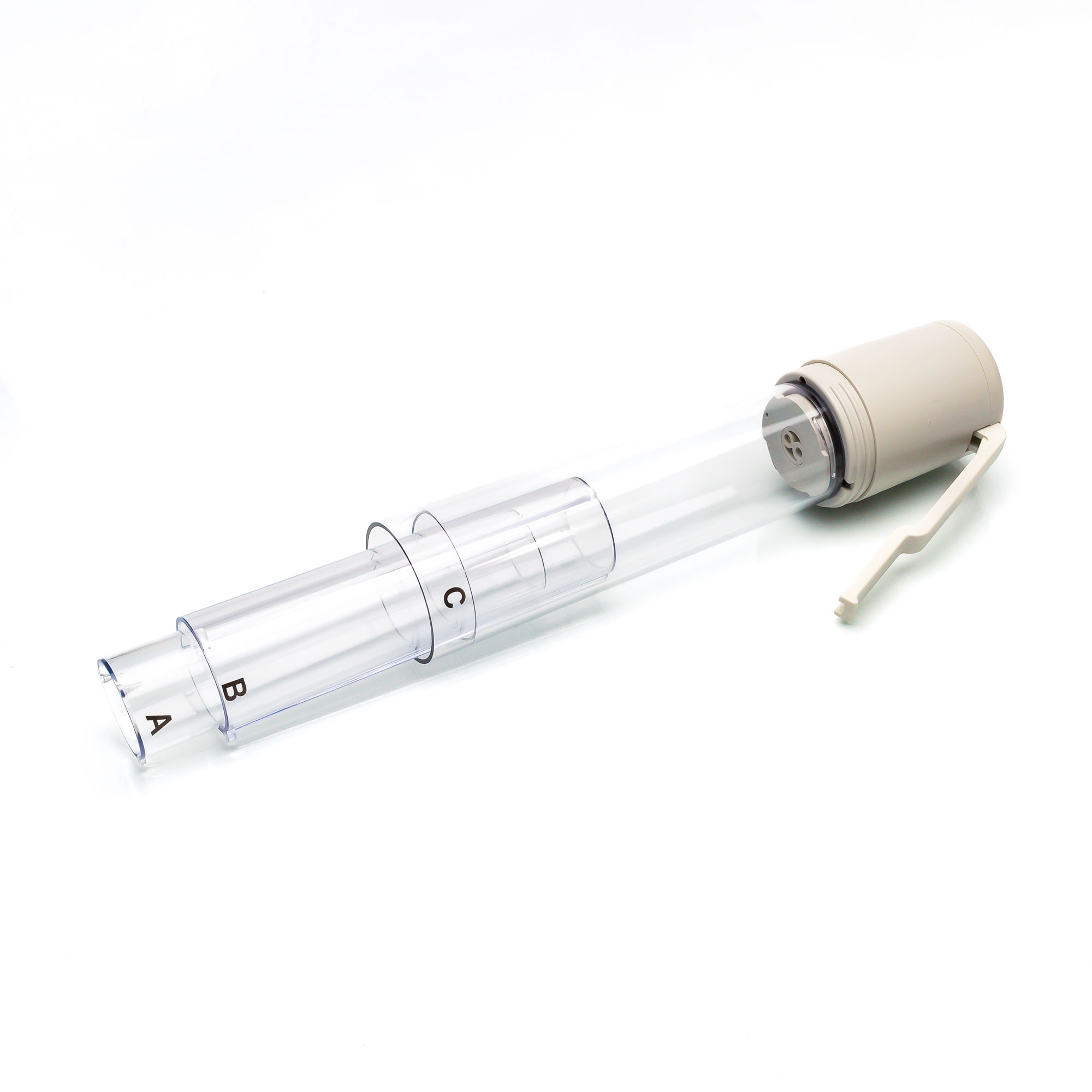Cylinders A, B, and C with Manual Negative Pressure Device made by Augusta Medical Systems