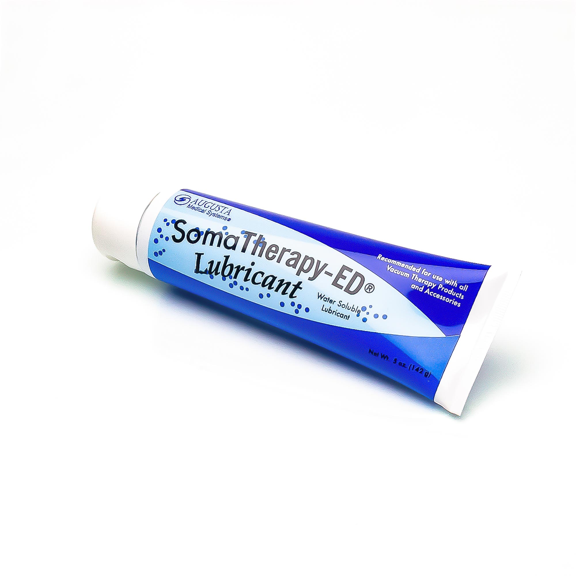 One tube of SomaTherapy-ED Lubricant; A water-based lubricant formulated especially for use with Augusta Medical Systems Vacuum Therapy Devices.